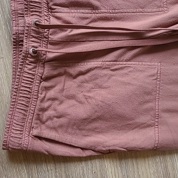 RW & CO Dusty Rose Drawstring Elastic Waist Soft Joggers Size Small - Picture 4 of 7